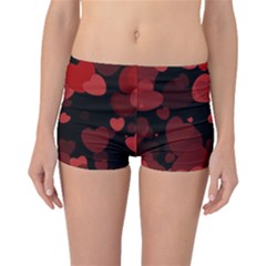 Red Hearts Boyleg Bikini Bottoms by TRENDYcouture