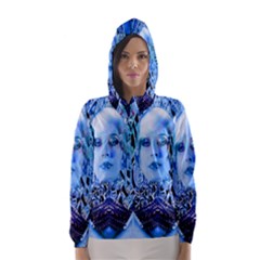 Clockwork Blue Hooded Wind Breaker (women) by icarusismartdesigns