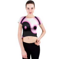 Yin Yang Glow Crew Neck Crop Top by TRENDYcouture