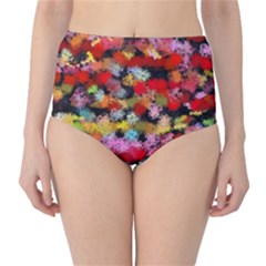 Colorful Brush Strokes                                             High-waist Bikini Bottoms by LalyLauraFLM