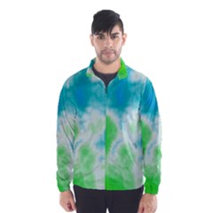 Turquoise And Green Clouds Wind Breaker (men) by TRENDYcouture