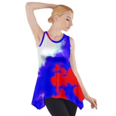Red White And Blue Sky Side Drop Tank Tunic by TRENDYcouture
