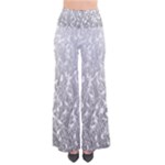 Grey Ombre Feather Pattern, White, Pants