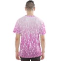 Pink Ombre Feather Pattern, White, Men s Sport Mesh Tee View2