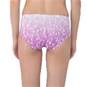 Pink Ombre Feather Pattern, White, Mid-Waist Bikini Bottoms View2