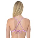 Pink Ombre Feather Pattern, White, Reversible Tri Bikini Top View2