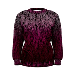 Pink Ombre Feather Pattern, Black, Women s Sweatshirt by Zandiepants