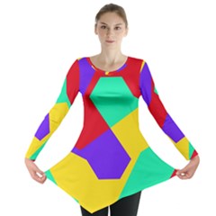 Colorful Misc Shapes                                                  Long Sleeve Tunic by LalyLauraFLM