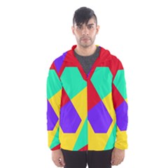 Colorful Misc Shapes                                                  Mesh Lined Wind Breaker (men) by LalyLauraFLM