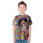 Chi Chi In Butterflies, Chihuahua Dog In Cute Hat Kid s Cotton Tee