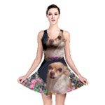 Chi Chi In Butterflies, Chihuahua Dog In Cute Hat Reversible Skater Dress