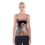 Chi Chi In Butterflies, Chihuahua Dog In Cute Hat Spaghetti Strap Top