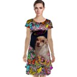 Chi Chi In Butterflies, Chihuahua Dog In Cute Hat Cap Sleeve Nightdress
