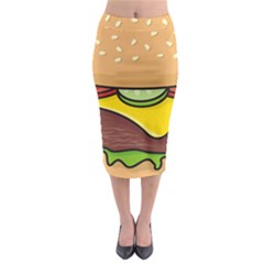 Cheeseburger Midi Pencil Skirt by sifis