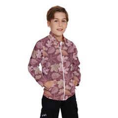 Marsala Leaves Pattern Wind Breaker (kids) by sifis