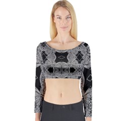 Back  Black Two Long Sleeve Crop Top by MRTACPANS