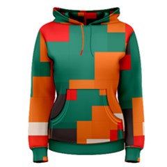 Rectangles And Squares  In Retro Colors                                                                   Women s Pullover Hoodie