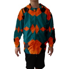 Rhombus And Other Shapes                                                                      Hooded Wind Breaker (kids) by LalyLauraFLM