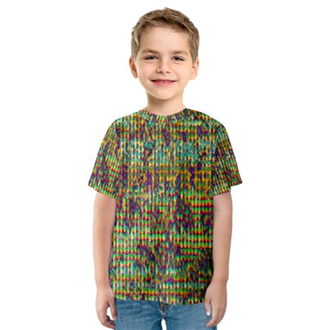 Multicolored Digital Grunge Print Kid s Sport Mesh Tee by dflcprintsclothing