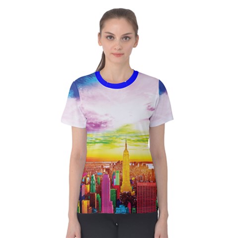 Nyc Full Color Women s Cotton Tee by gumacreative