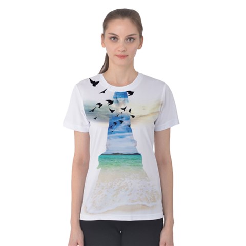 Beach Angel Women s Cotton Tee by gumacreative