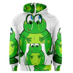 Green Frog Men s Pullover Hoodie by Valentinaart