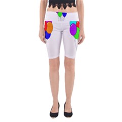 Colorful Balloons Yoga Cropped Leggings by Valentinaart