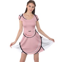 Pink Rhino Cap Sleeve Dresses by Valentinaart