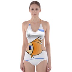 Cute Fish Cut-out One Piece Swimsuit by Valentinaart