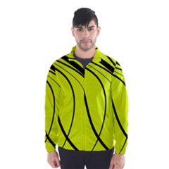 Yellow Decorative Design Wind Breaker (men) by Valentinaart