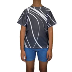 Black And White Elegant Design Kid s Short Sleeve Swimwear by Valentinaart