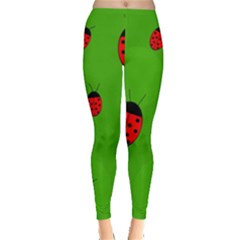 Ladybugs Leggings  by Valentinaart
