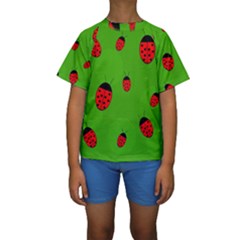 Ladybugs Kid s Short Sleeve Swimwear by Valentinaart