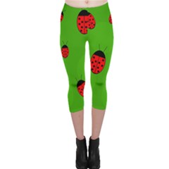 Ladybugs Capri Leggings  by Valentinaart