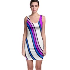 Purple Lines Sleeveless Bodycon Dress by Valentinaart