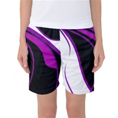 Purple Elegant Lines Women s Basketball Shorts by Valentinaart