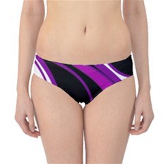 Purple Elegant Lines Hipster Bikini Bottoms by Valentinaart