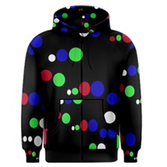 Colorful Dots Men s Zipper Hoodie by Valentinaart