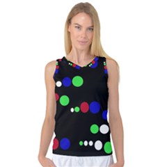 Colorful Dots Women s Basketball Tank Top by Valentinaart