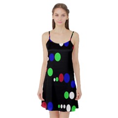 Colorful Dots Satin Night Slip by Valentinaart