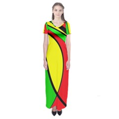 Colors Of Jamaica Short Sleeve Maxi Dress by Valentinaart