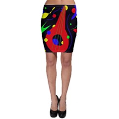 Abstract Guitar  Bodycon Skirt by Valentinaart