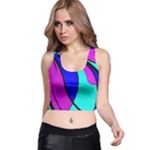 Purple and Blue Racer Back Crop Top