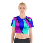 Purple and Blue Cotton Crop Top