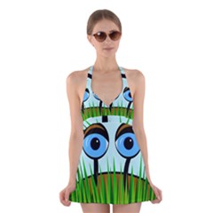 Snail Halter Swimsuit Dress by Valentinaart