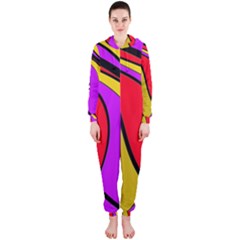 Colorful Lines Hooded Jumpsuit (ladies)  by Valentinaart