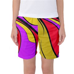 Colorful Lines Women s Basketball Shorts by Valentinaart