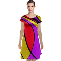Colorful Lines Cap Sleeve Nightdress by Valentinaart