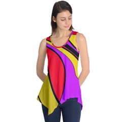 Colorful Lines Sleeveless Tunic by Valentinaart