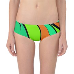 Green And Orange Classic Bikini Bottoms by Valentinaart